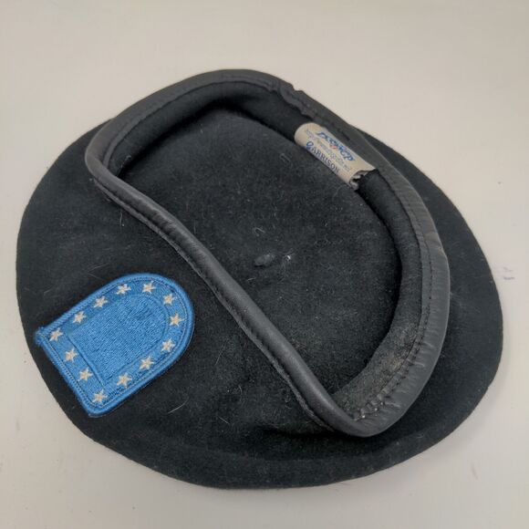 DSCP Men's Garrison Collection Military Army Beret Hat Black Patch - Picture 8 of 10